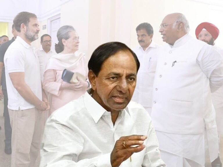KCR-Rahul-Gandhi-Mallikarjun-Kharge--Sonia-Gandhih