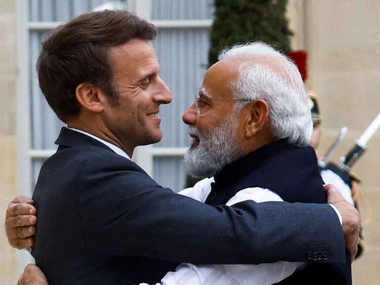 french president emmanuel macron modi