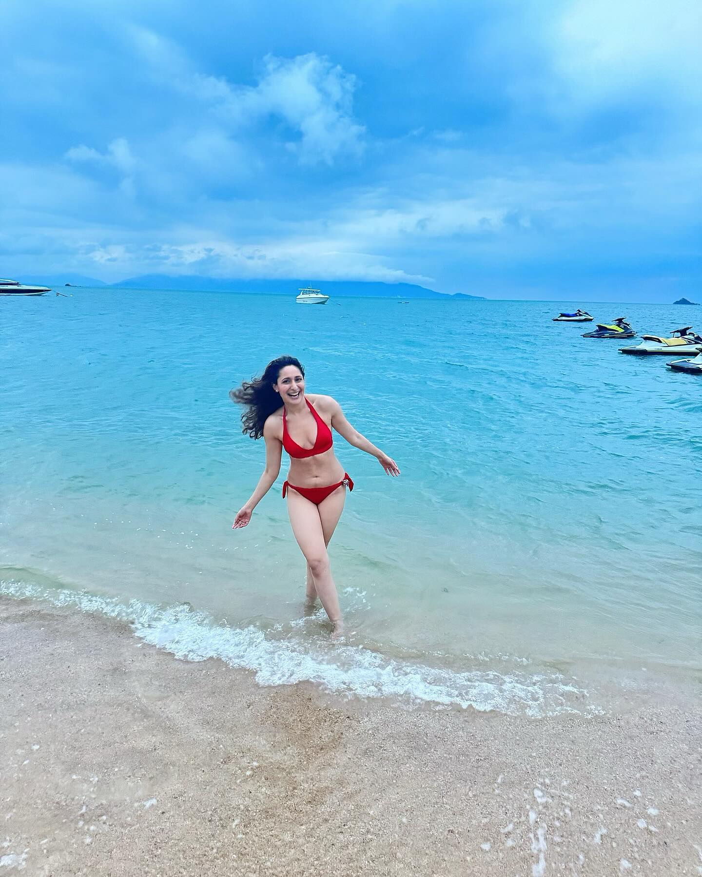 Pragya Jaiswal Bikini Thailand Beach