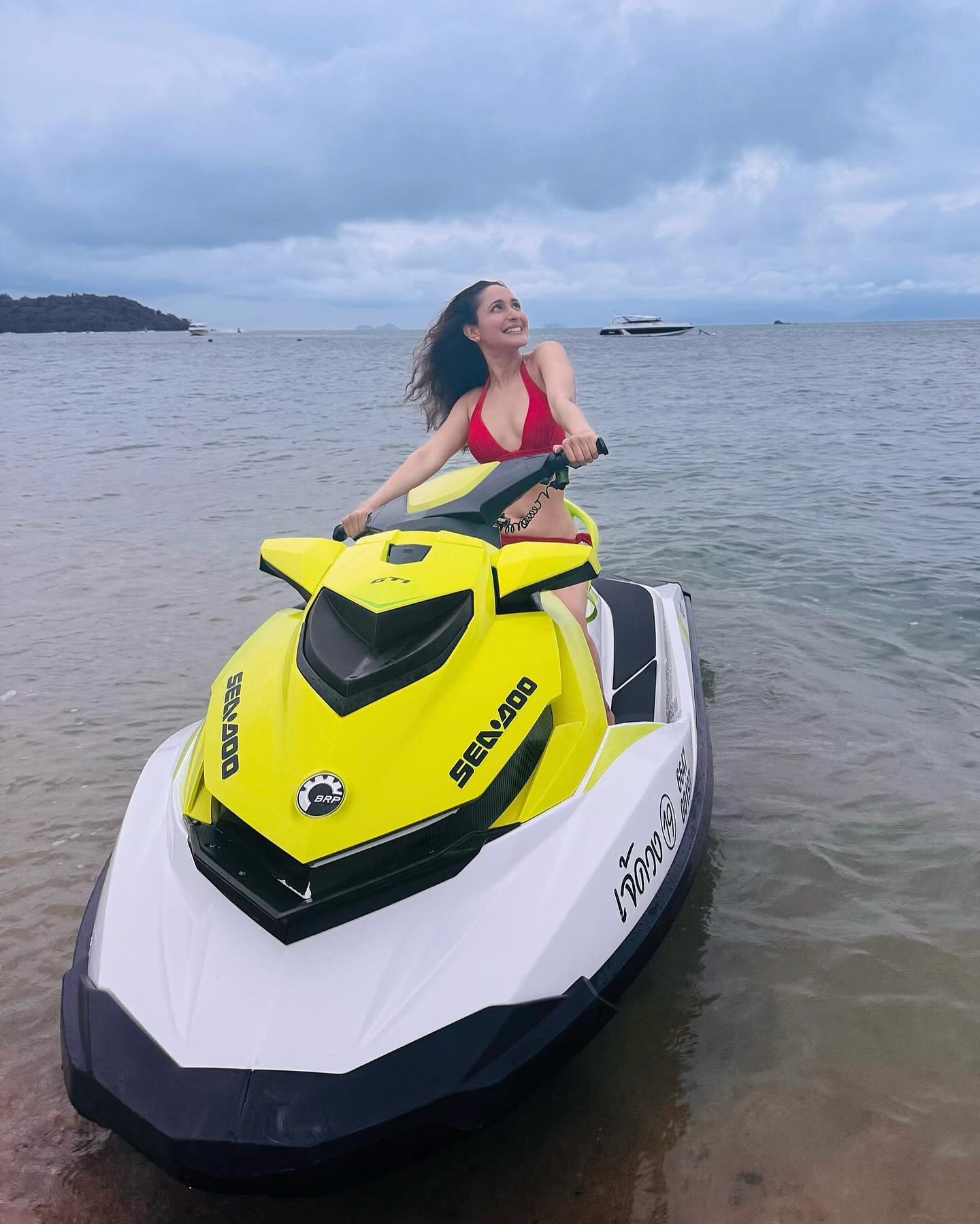 Pragya Jaiswal Bikini Thailand Beach