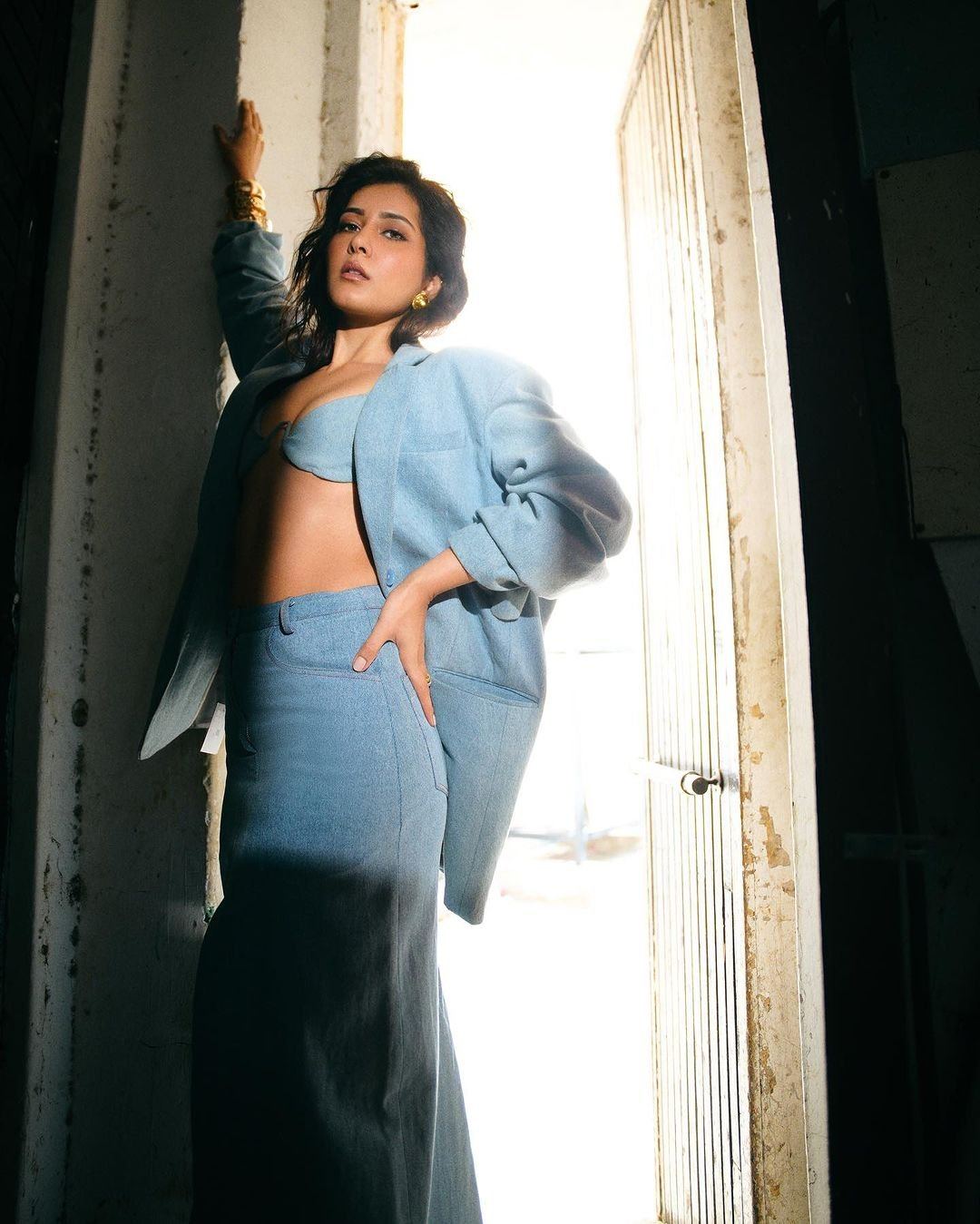 Sizzling in Blue: Raashii Khanna's Stunning Look