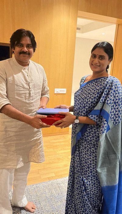 YS Sharmila Meets Pawan Kalyan