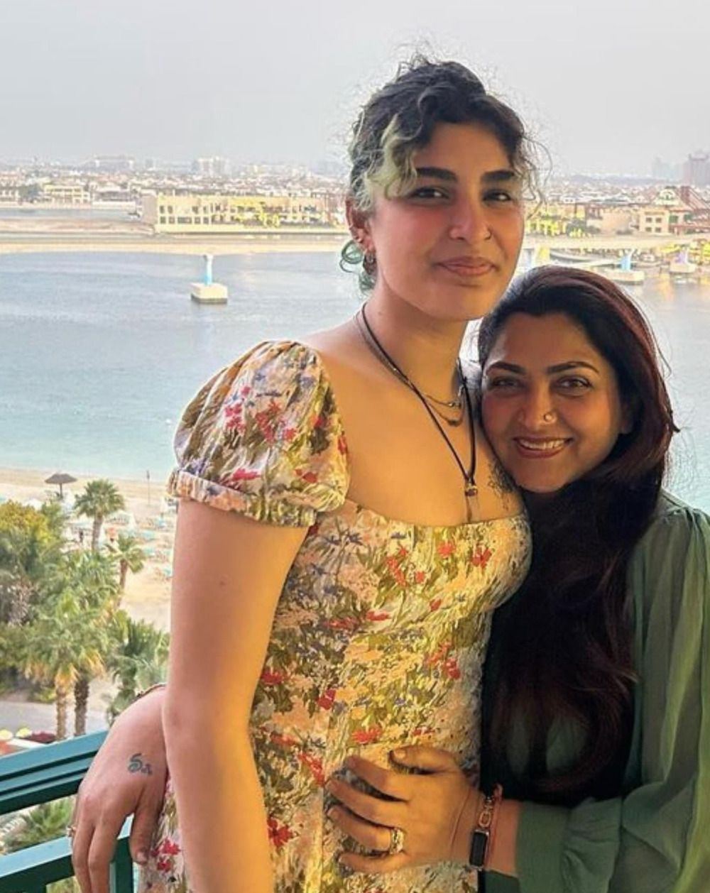 Senior Actress Poses With Daughter