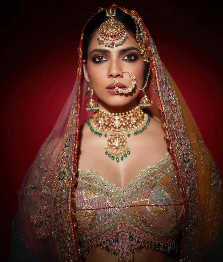 Malavika Mohana Bold Bridal Look