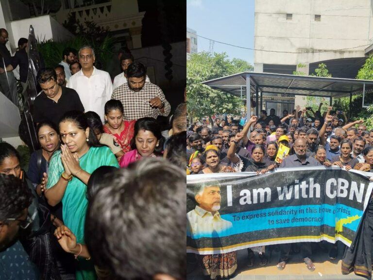 BRS Protests Kavitha Arrest