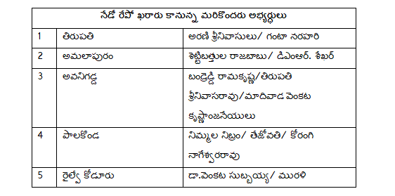 JanaSena MP Candidates List