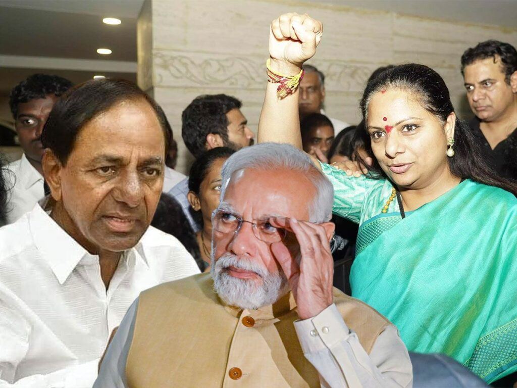 KCR-Narendra-Modi-Kalvakuntla-Kavitha