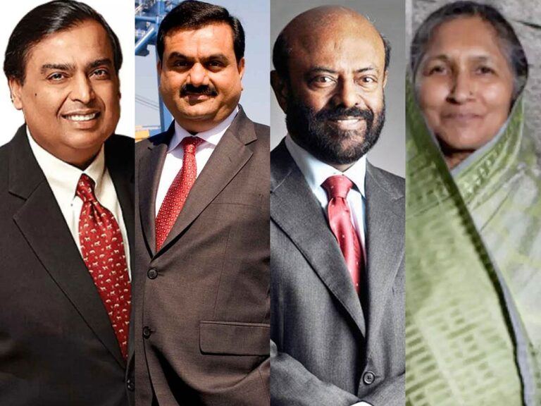 Adani Shiv Nadar Savitri Jindal Mukesh Ambani