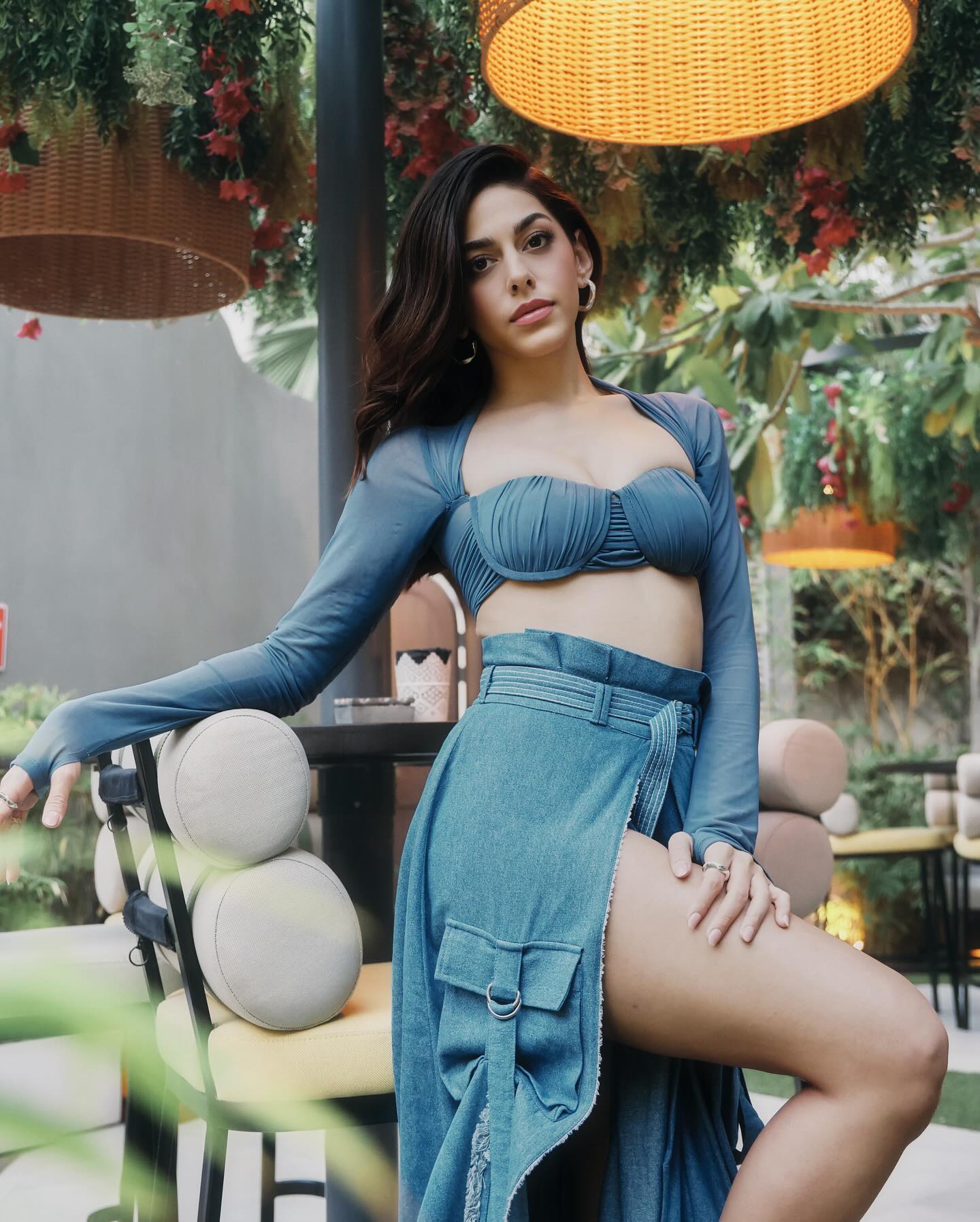 Pic Talk: Alaya Aces Denim Gown