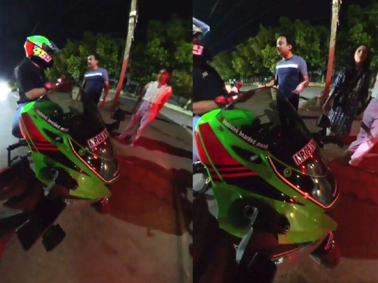 Bike Uncle Police Fight