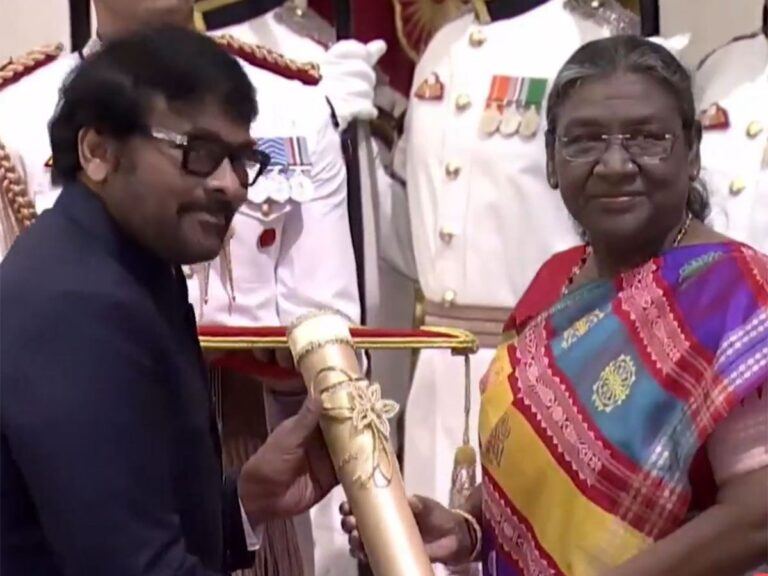 Chiranjeevi Receiving Padma Bhushan