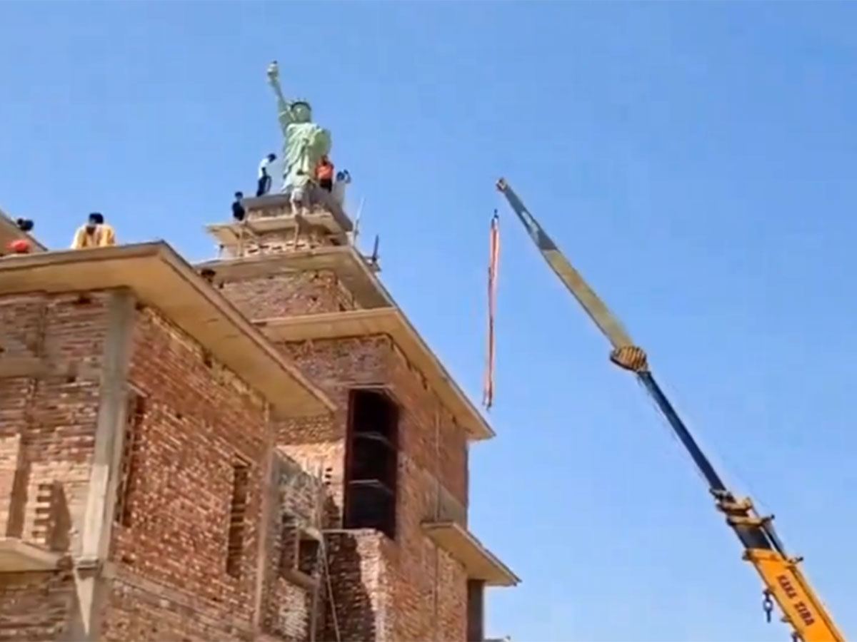Man Builds Statue Of Liberty