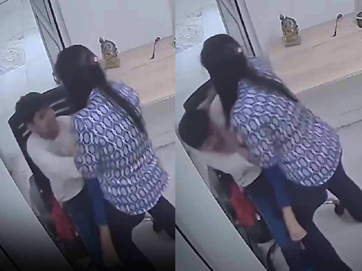 Mother Thrashes Young Kid