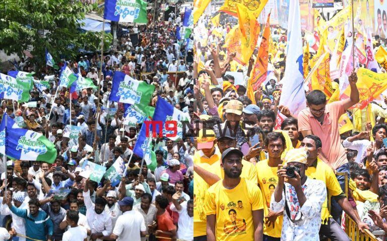 ysrcp-tdp-janasena-flags-exit-poll