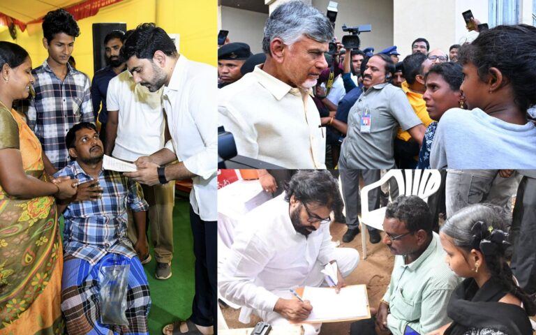 CBN Pawan Lokesh Prajala Vaddaku Palana