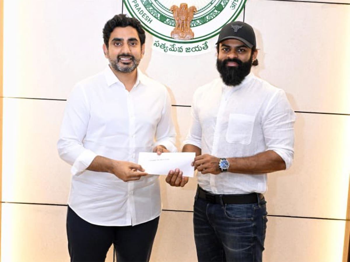 Sai Dharam Tej Goes to Lokesh With A Cheque