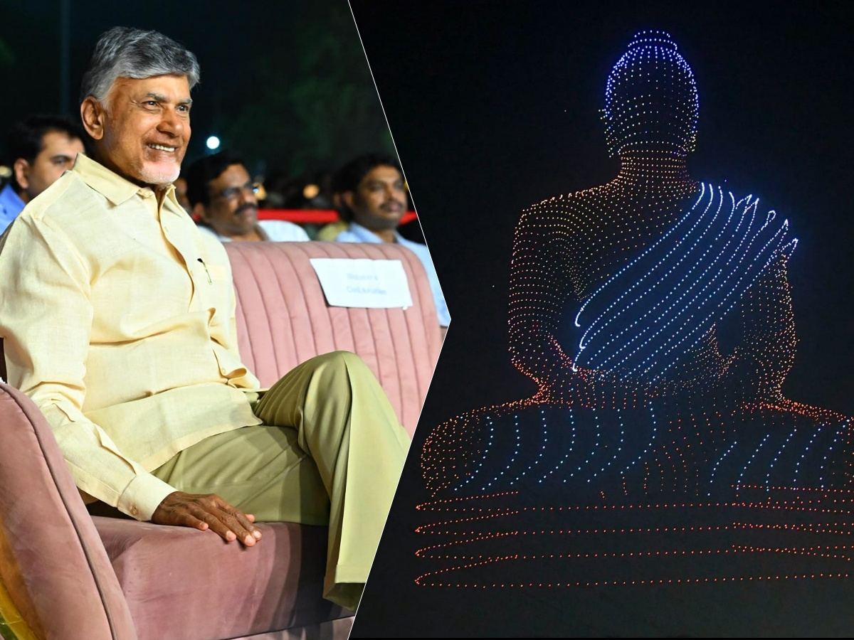 Chandrababu Naidu Amaravati Drone Show