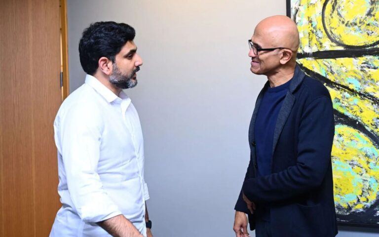 nara-lokesh-satya-nadella-ysrcp