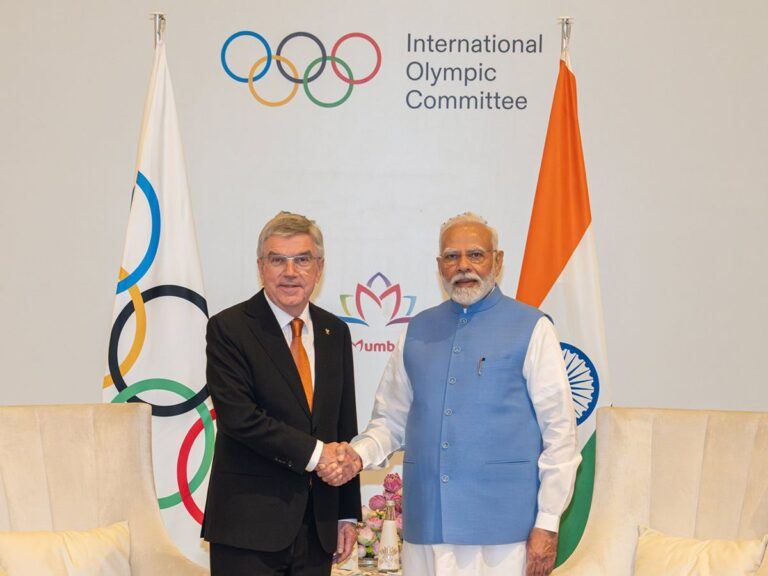 IOC president Thomas Bach Narendra Modi