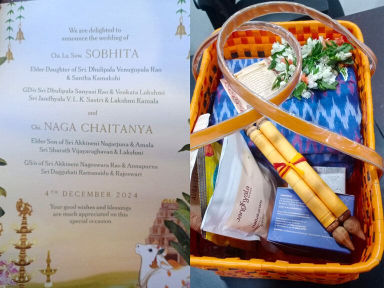 Naga Chaitanya Sobhita Dhulipala Wedding Card