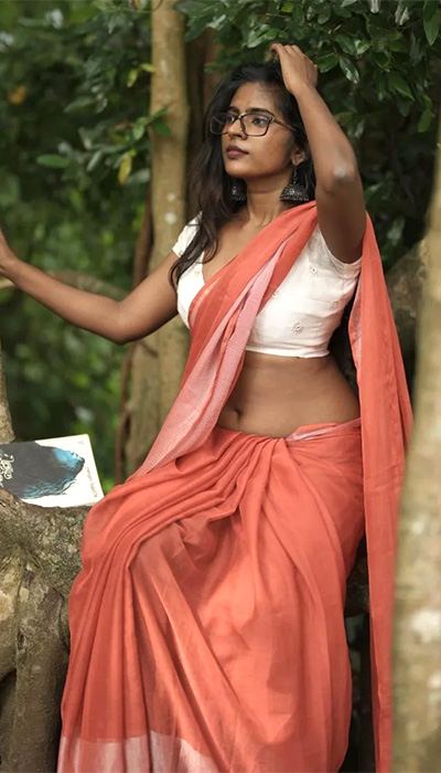 Vishnu Priya Saree Look