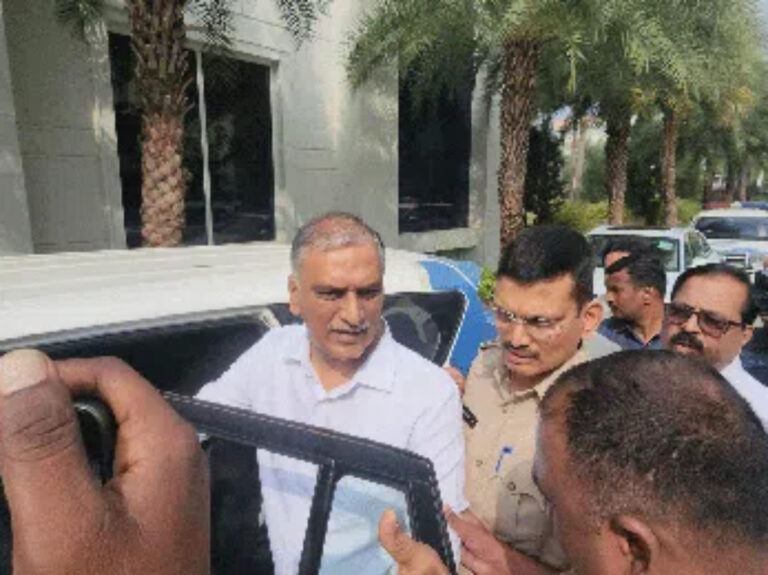 Harish Rao in Gachibowli Police Station