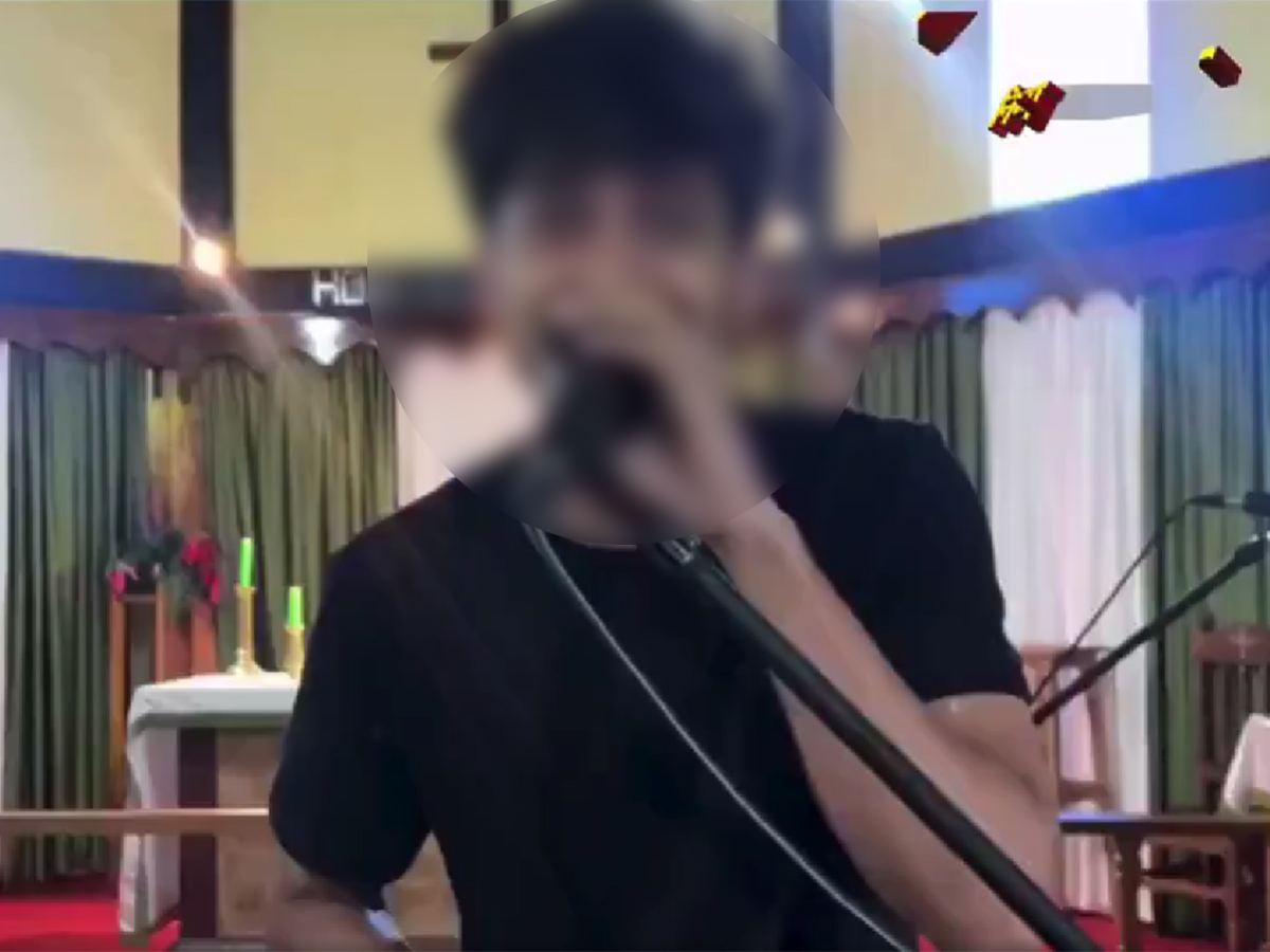 Influencer Akash Sagar's Jai Shri Ram in Church
