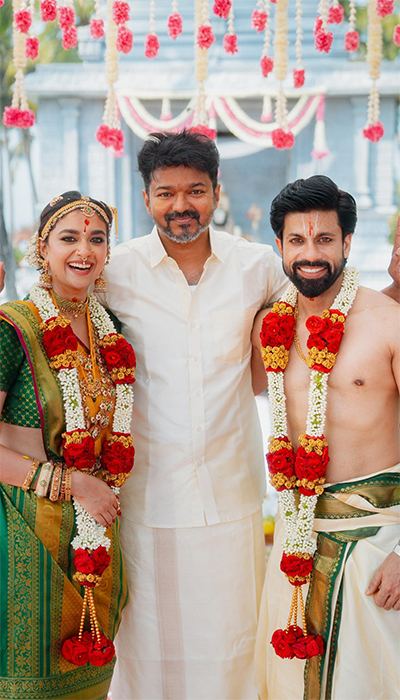 Vijay at Keerthy Suresh Marriage