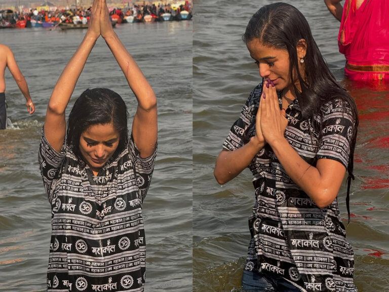 Adult Star Poonam Pandey At Maha Kumbh