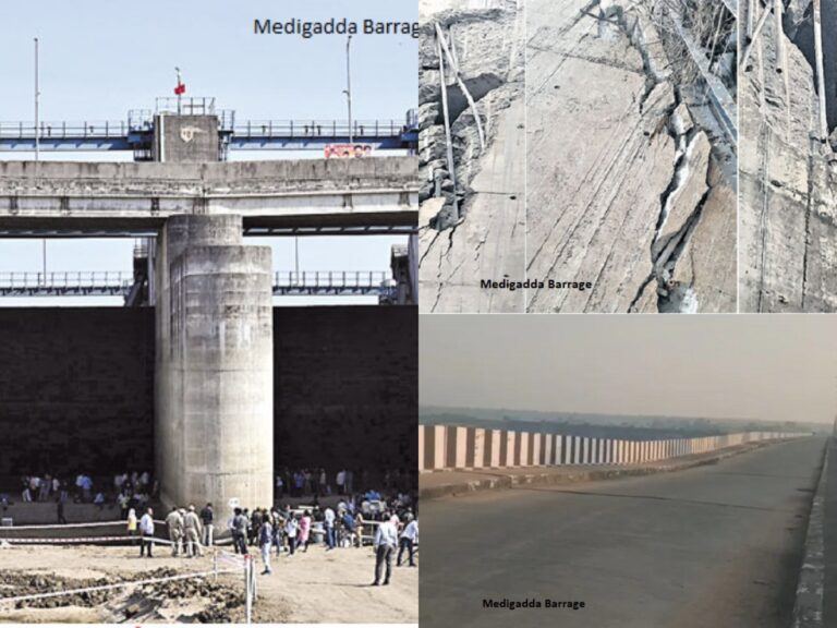kaleswaram-project-and-medigadda-barrage-Construction Problems and Solutions Only KCR