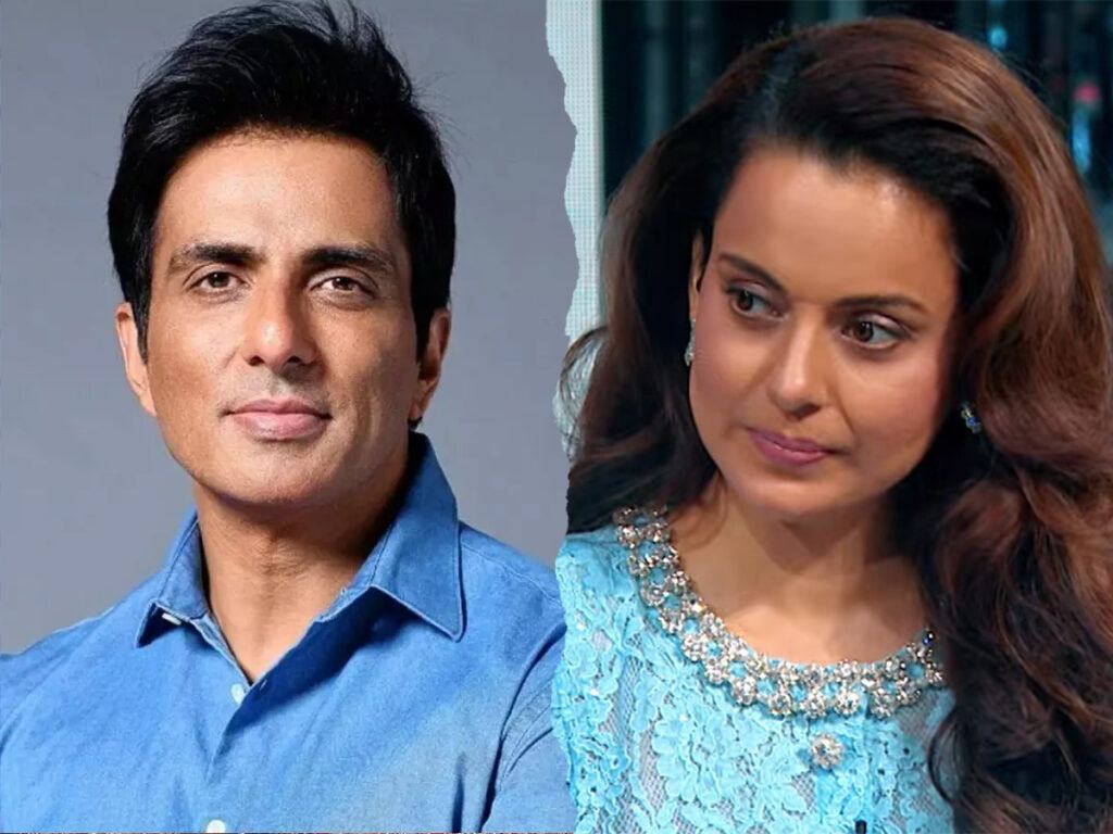 Kangana Ranaut, Sonu Sood, Kangana Ranaut Sonu Sood conflict, Manikarnika film feud, Bollywood actor disagreements, creative differences in Bollywood, Kangana vs Sonu Sood, professional fallout in film, Sonu Sood movie exit, Bollywood actor feud, Kangana Ranaut podcast response, Sonu Sood work-related exit.