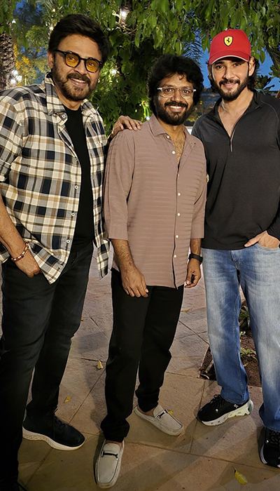 Pics: Mahesh Babu at Sankranthiki Vasthunam’s Private Success Party