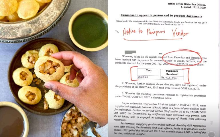 Panipuri Guy’s 40 Lakh GST