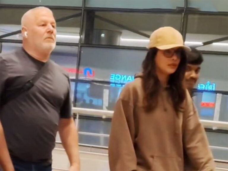 Priyanka Chopra Spotted At Hyderabad Airport