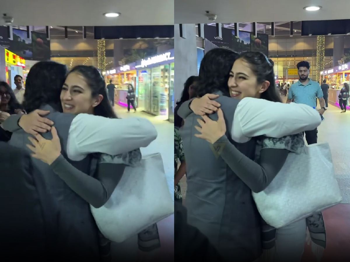 Saif Ali Khan Sara Ali Khan Hug