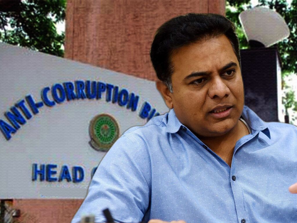 KTR | Case | ACB | Raids | Andhra Pradesh | AP | KTR ACB Raids | ACB Raids Greenko Offices | Greenko BRS Electoral Bonds Case | ACB Investigation KTR | ACB Raids Andhra Pradesh | KTR Summoned by ACB | KTR Questioning on January 9 | Greenko Machilipatnam Energy Office Raid | KTR Funds Diversion Allegations | BRS Electoral Bond Scam | Telangana ACB Raids | E-Racing Agreement Investigation | ACB Focus on KTR's Role | KTR Lawyer Not Allowed | ACB Takes Action Against KTR | Greenko Funds to BRS