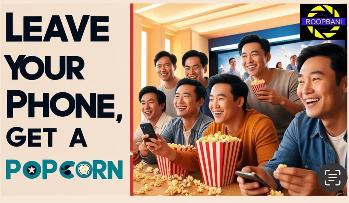 Theatre Bumper Offer Leave Phone Take Popcorn