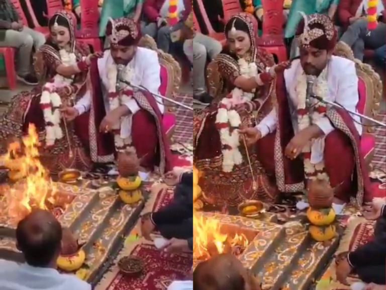 Double Role! Groom Turns Priest At Own Wedding