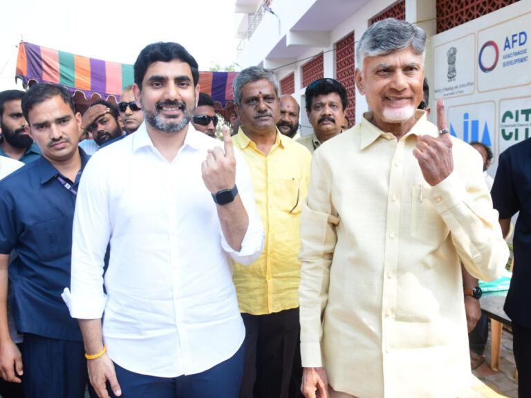 Chandrababu Naidu Nara Lokesh Use Their Vote Right