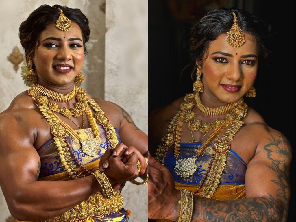 viral bride video, muscular bride viral, Chitra Purushotham wedding, fitness bride viral, bodybuilder wedding video, Karnataka bride viral, unconventional bride viral, bodybuilding bride India