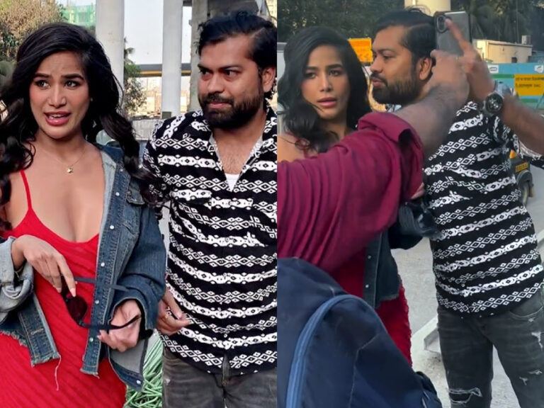 Fan Tries to Kiss Actress Poonam Pandey in Public