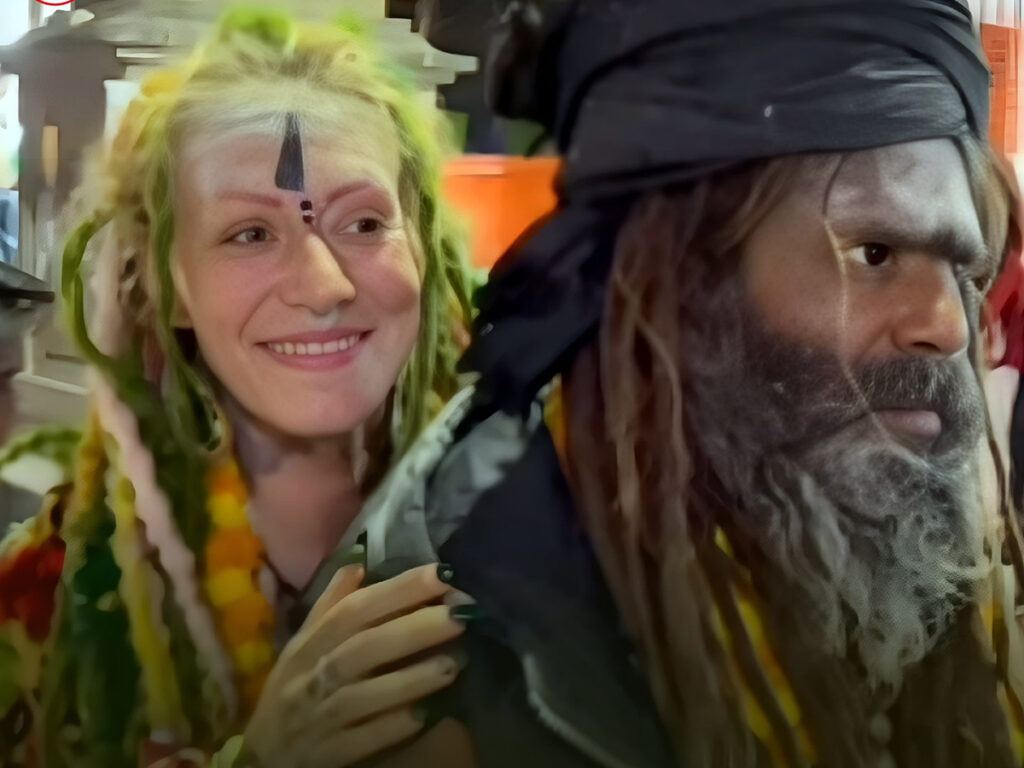 Maha Kumbh 2025 love story, Russian devotee Aghori, viral Aghori marriage, foreigner adopts Sanatan Dharma, Russian woman India spirituality, Aghori Baba viral video, Maha Kumbh viral couple, foreigner embraces Hinduism, Russian woman Hindu marriage, Maha Kumbh 2025 mystery, spiritual transformation India, Aghori Baba news, unique love story India.