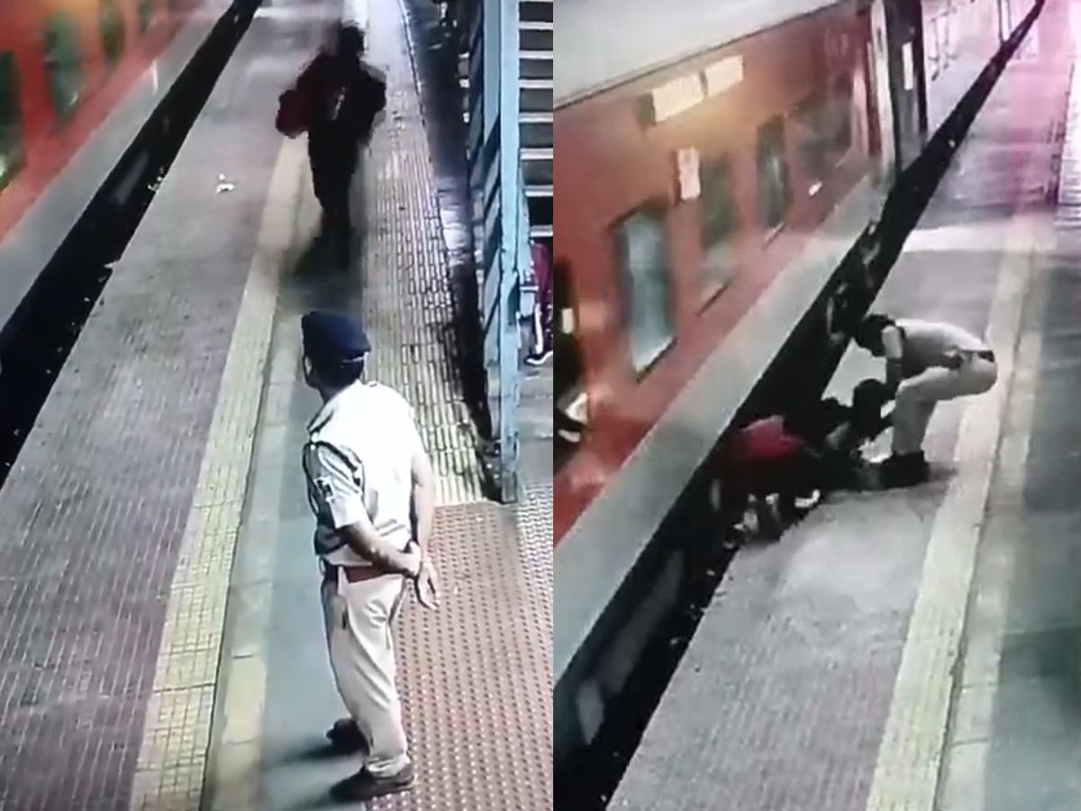 Man Trapped Under Moving Train Saved By RPF Police