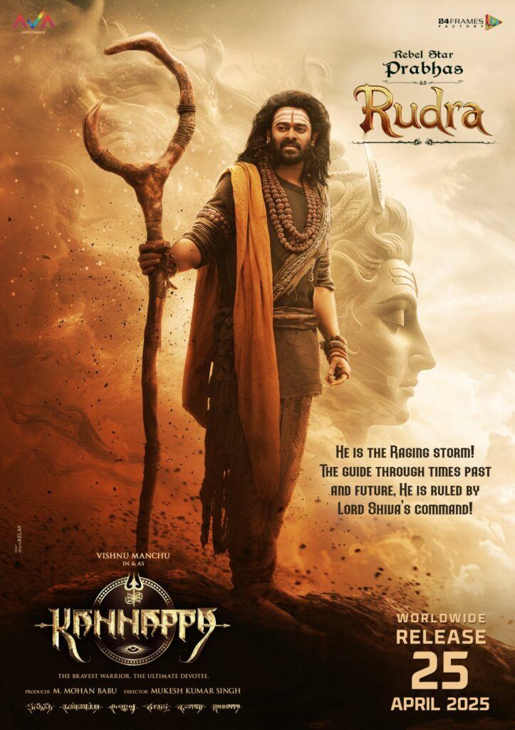 Prabhas transformation, Prabhas new look, Prabhas Rudra, Kannappa film, Prabhas cameo, mythological makeover, Prabhas appearance, Prabhas prosthetics, Lord Shiva look, Prabhas surprise look