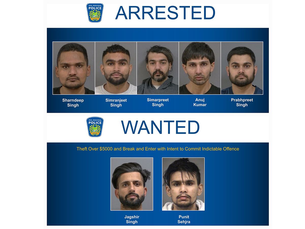 Canada liquor theft, LCBO theft case, Indian criminals in Canada, Ontario liquor robbery, Peel Police arrests