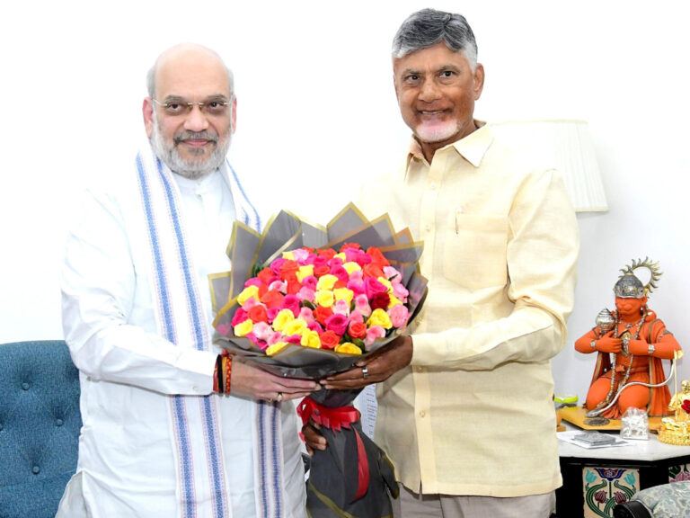 Chandrababu Naidu Raises AP Land Grab Issue with Amit Shah