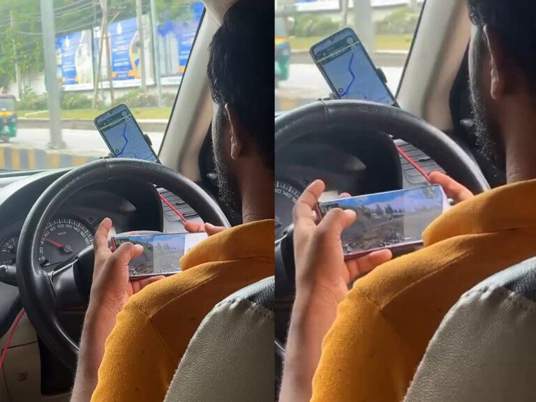Driver’s PUBG Stunt on Busy Road
