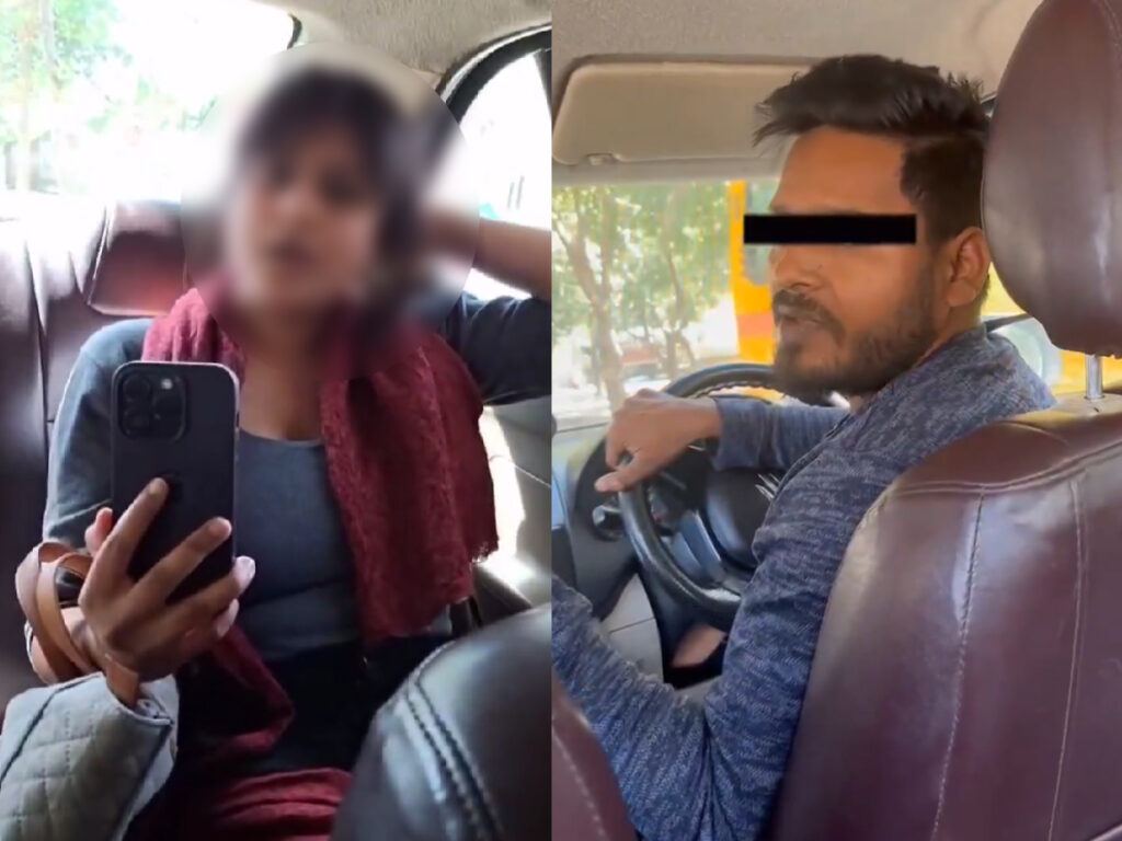 journo cab driver fight over 95 paisa video viral