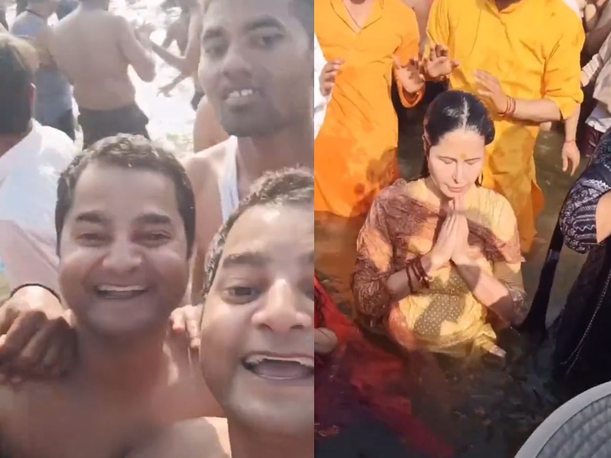 Men Recording Katrina Kaif Holy Dip At Maha Kumbh