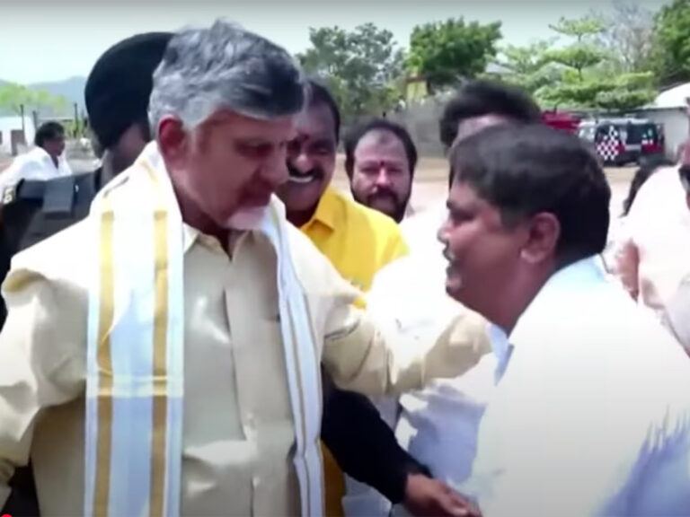 MLC Jayamangala Venkata Ramana Touching CBN Feet